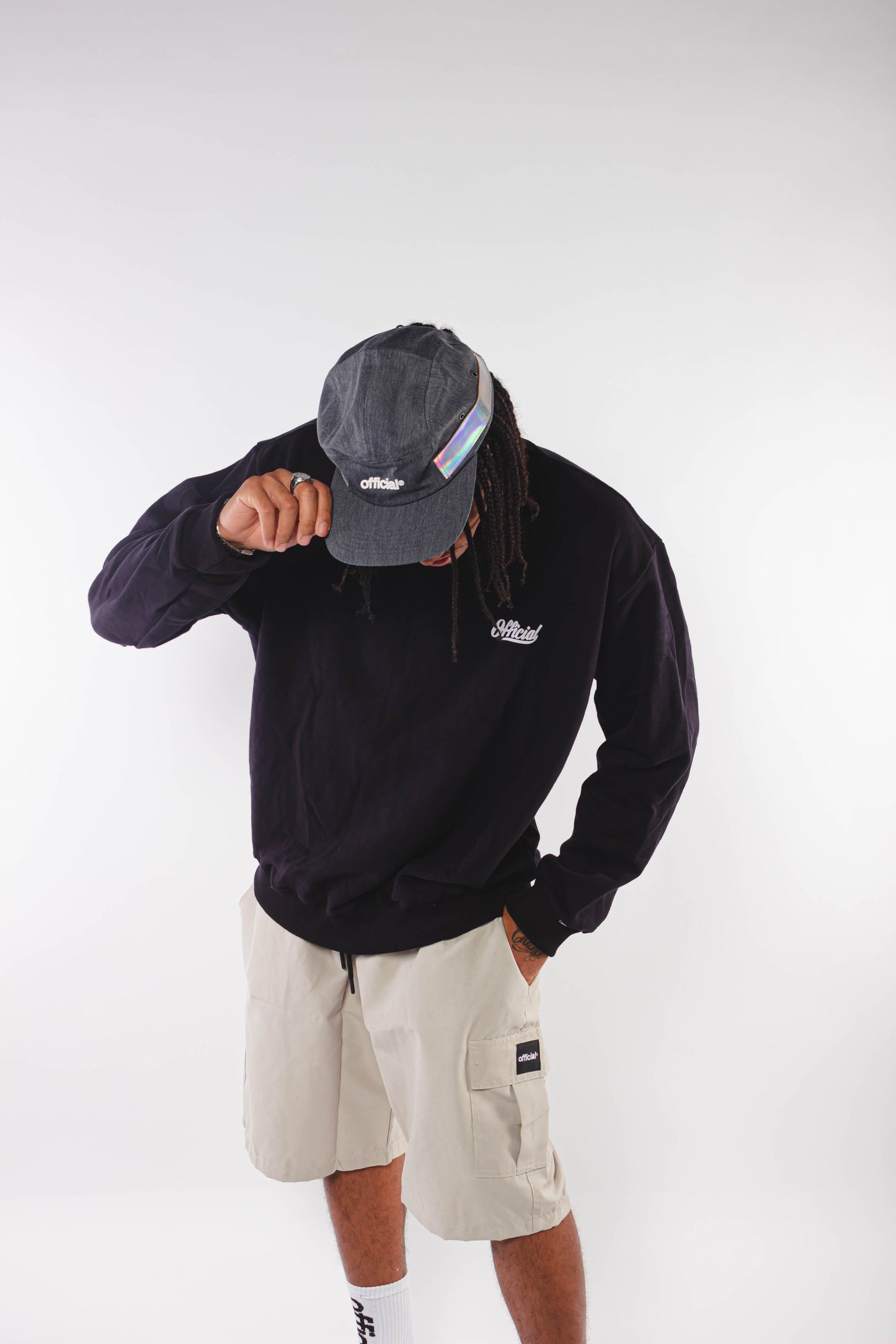 Work Gear Twill Cargo Short (Off White)