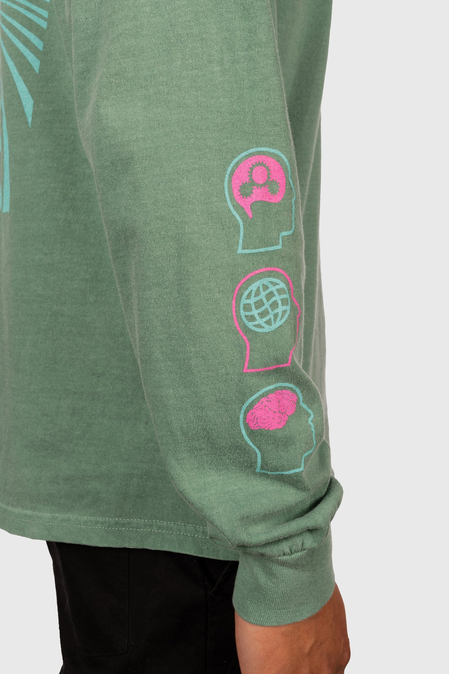Reality Distortion Field Longsleeve Shirt (Sage Green)