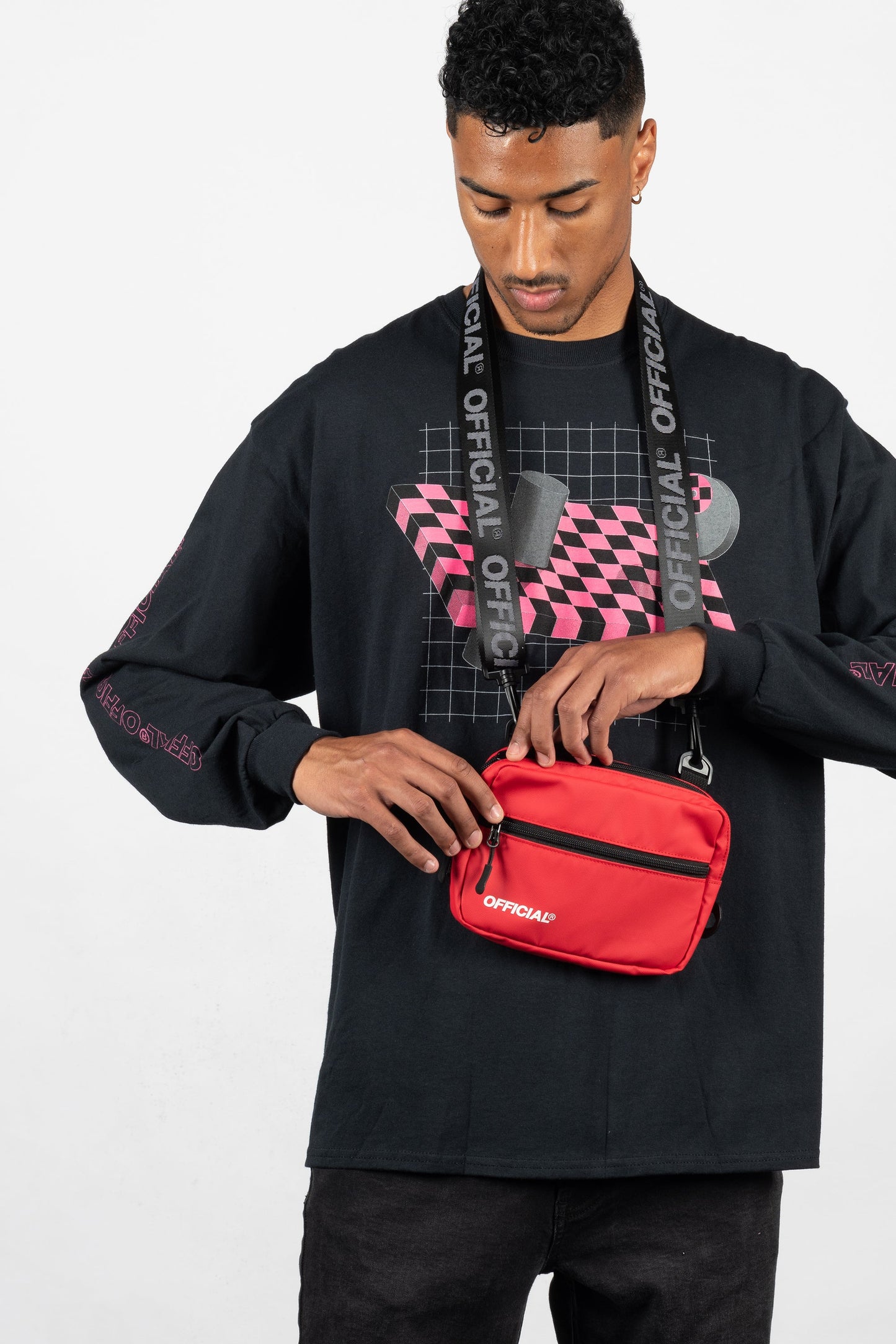 Neck Utility Shoulder Bag - Red