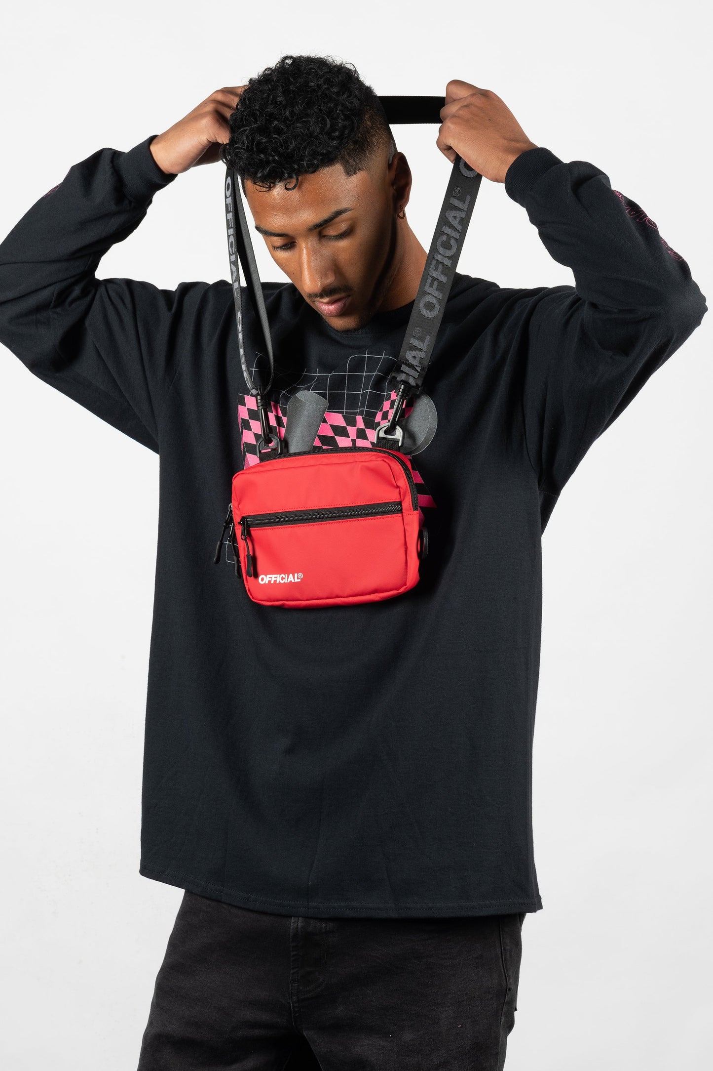 Neck Utility Shoulder Bag - Red