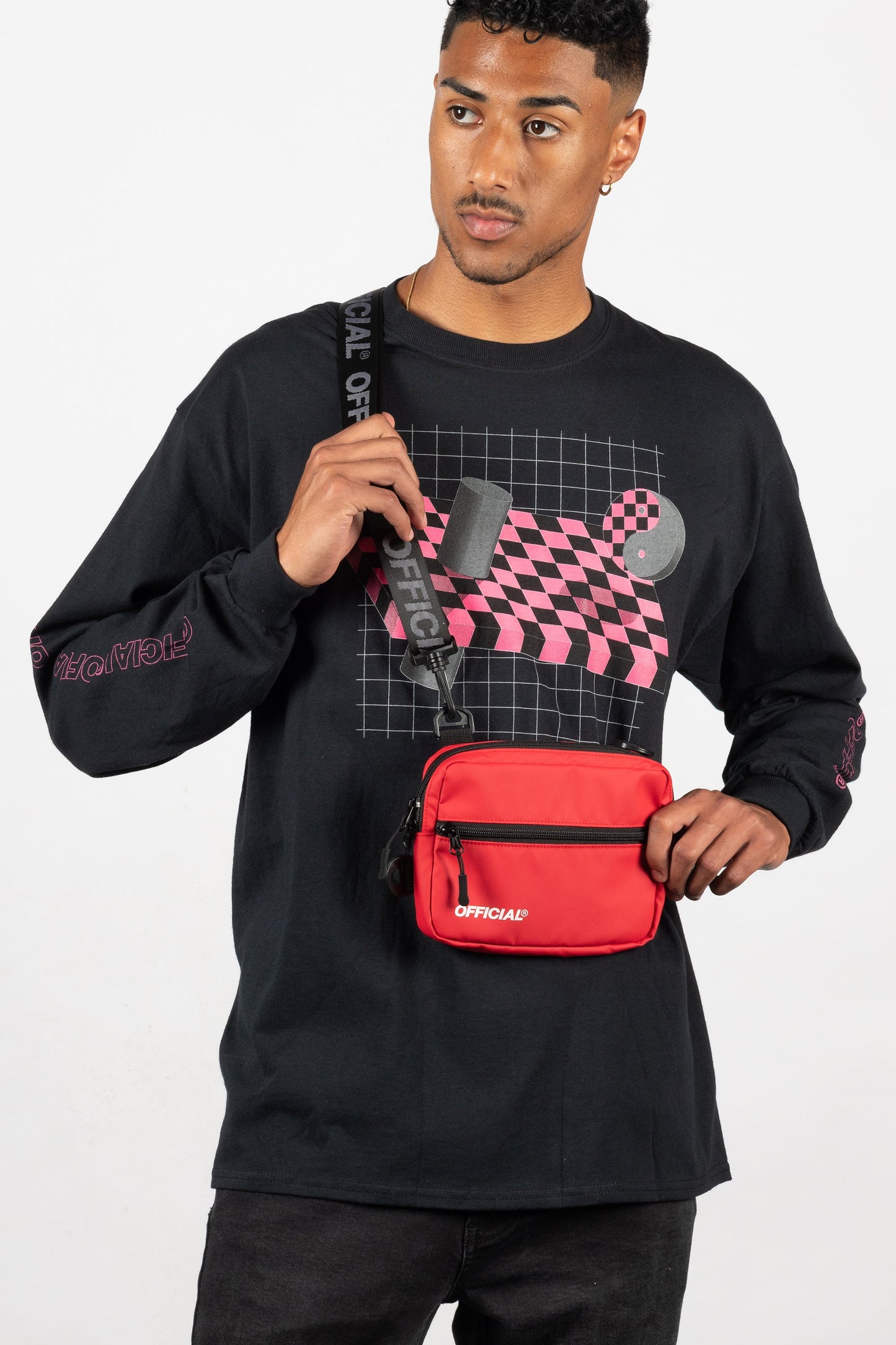 Neck Utility Shoulder Bag - Red