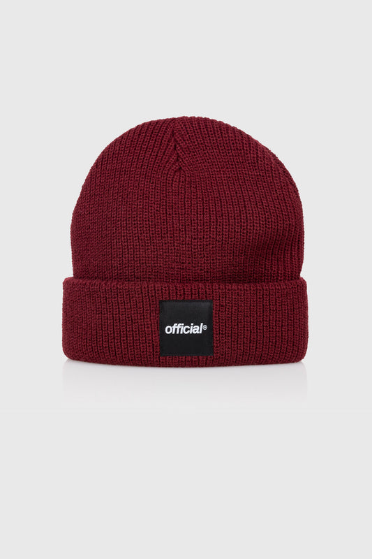 Everyday Box Logo Beanie (Burgundy)