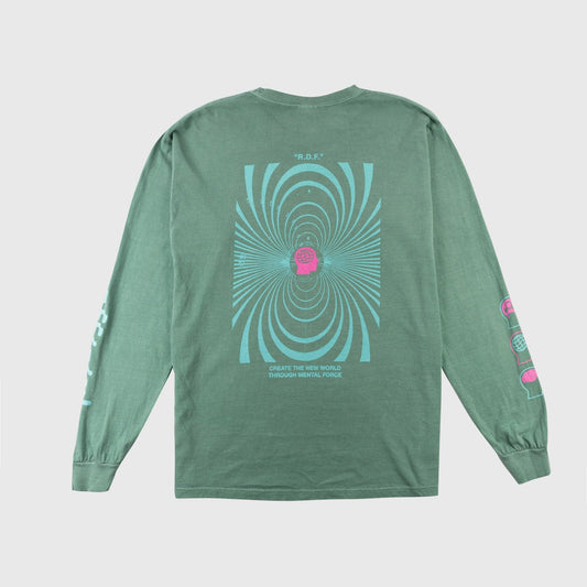 Reality Distortion Field Longsleeve Shirt (Sage Green)